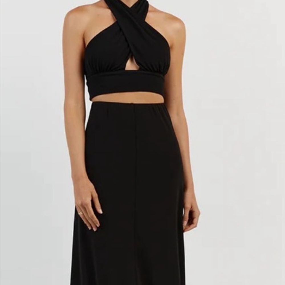 DISSH Amalfi Black Halter top, size M